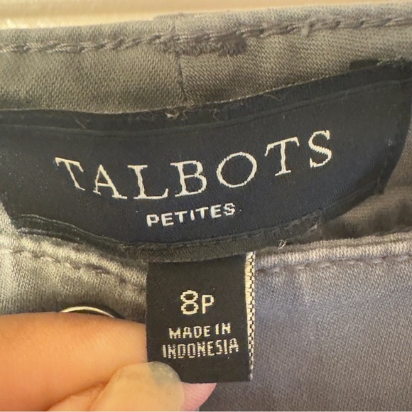 Talbots Full-length Chino Pants Gray Women Size 8P - Picture 6 of 11